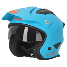 Casque Acerbis Jet Aria ECE 2206 Street Urban Azzurro Mat Moto Trial Scooter