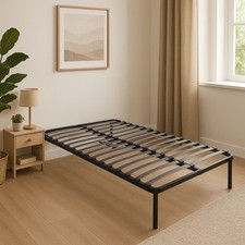 Sommier  Noir Cadre à lattes