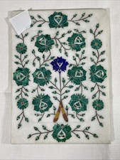 Plateau en marbre blanc