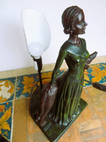 Femme lévrier lampe des - femme, au