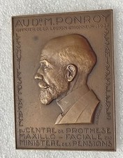 MEDAILLE DOCTEUR PONROY  mutilés de la face prothèses maxillo-faciales