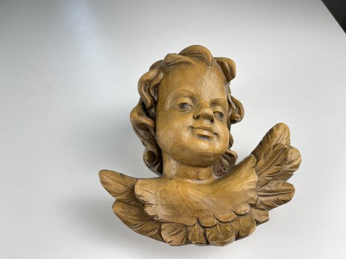Figurine bois tête - bois, d'ange
