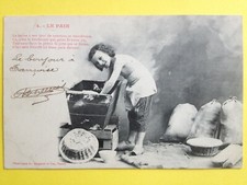 Old postcard 1900 Phototypie BERET & Cie NANCY Le PAIN Farine Boulanger Pétrin