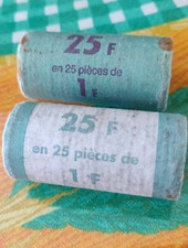 2 rouleaux de 25 pièces de 1