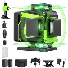 Niveau Laser Chantier Autonivelant 360° x 4, Lazer Niveaux 4D 16 Lignes Laser...