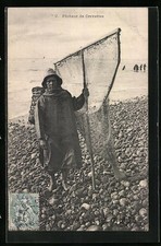 Old postcard Cayeux-sur-Mer, shrimp fisherman, crab fisherman 