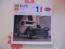 CARTE FICHE BUGATTI TYPE 46