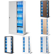 Armoire de Bureau Armoire Métallique à Portes coulissantes tôle d'acier...