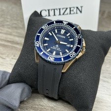 NEW✅ Citizen Eco-Drive Promaster Dive Blue Dial Rose Gold Case Watch BN0196-01L