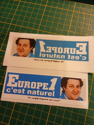 Autocollant europe coluche - autocollant,