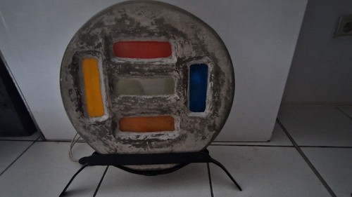 Lampe brutaliste beton et - lampe, en