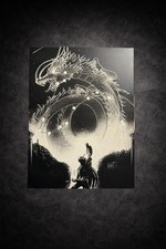 Tableau Manga Chevalier Dragon