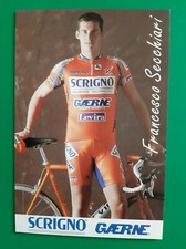 CYCLISME carte cycliste FRANCESCO SECCHIARI équipe SCRIGNO GAERNE 1998