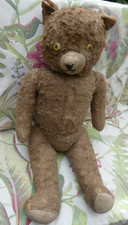 Antique BEAR, straw padding, circa 1930, Teddy Bear 57 cm Steiff, Martin?