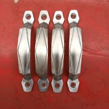 4   POIGNEES DE MEUBLE   ART NOUVEAU  aluminium massif 