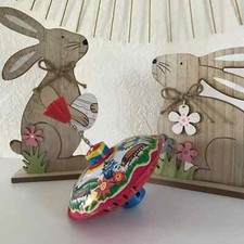 9 ⚜️ Jouet Toupie En Métal LBZ Tôle Vintage