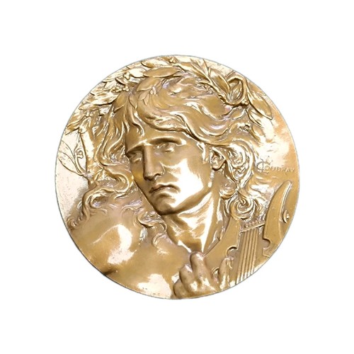 Médaille orphée lyre - À, la