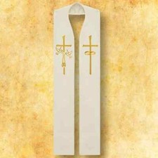 Étole de mariage brodée  "Sottile"