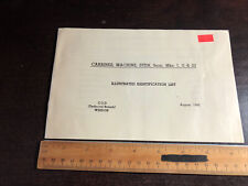 Carbines Machine Sten 9mm Illustrated Identification List MK I II III