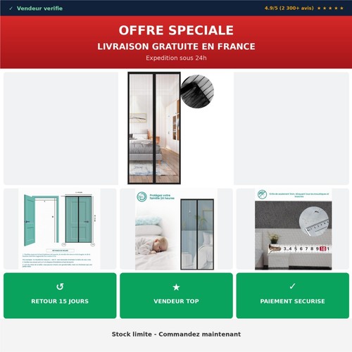 Moustiquaire porte magnétique - moustiquaire,