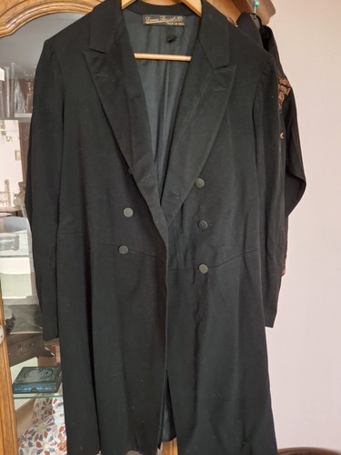 Manteau redingote noir ancien - manteau,