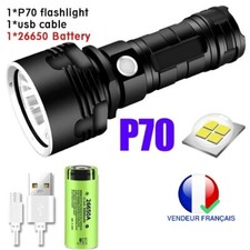 Lampe De Poche LED Ultra Puissante USB Rechargeable Étanche pour Extérieur