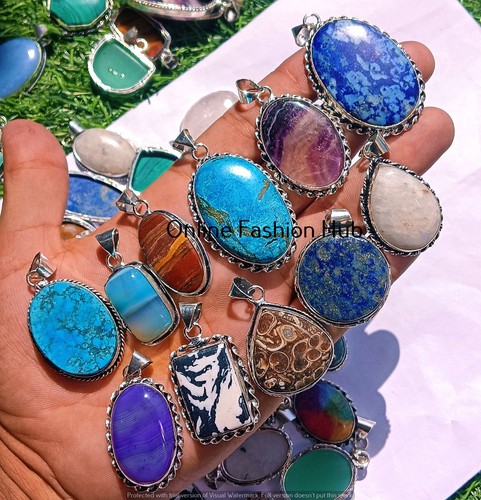Lot bijoux pendentif argent - en,