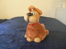 OLD DOG PIGGY BANK CERAMIC AND PLUSH VINTAGE DECORATION COLLECTION 1980