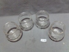 Lot of 4 Antique Molded Glass Medical Suction Cups (ref CC40)