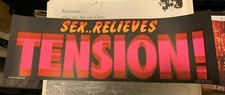 SEX RELIEVES TENSION VINTAGE 1970's BLACKLIGHT HEADSHOP JOKER POSTER By Stow Jr