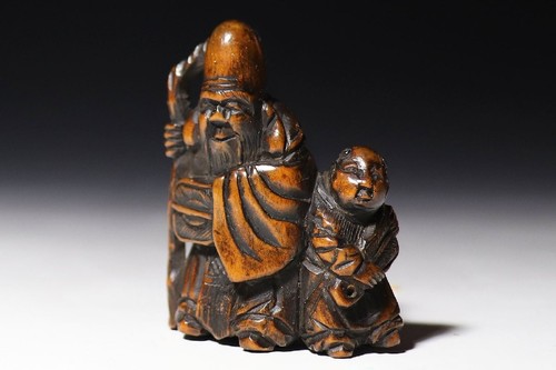 Ancien netsuke jurojin - ancien,