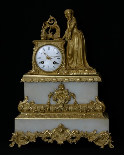 Horloge bronze doré - , et