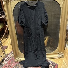 Antique 1900s black evening dress in fabric a little soft crepe