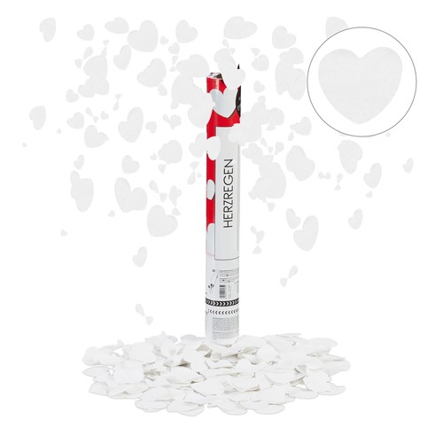 Lanceur confettis coeurs - de,