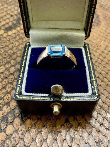 Topaze bleue vermeil or - topaze,