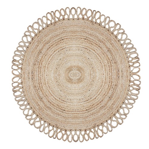 Tapis rond jute fait main - rond,