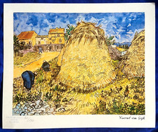 Vincent Van Gogh Lithographie D'Un Tableau Original COA Signée Op Numérotée