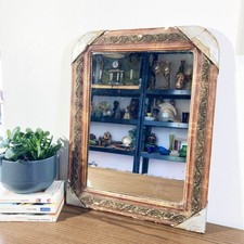 Antique Louis-Philippe Mirror - Gilded Wood with Floral Frieze - Circa 1850