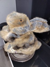 DDE/Doudou peluche Marionnette Lapin Marron Les Petites Marie Fab. Française Tbe