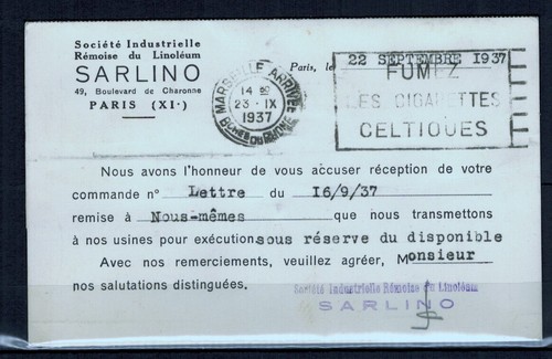 1937 carte lettre - 1937, carte-lettre