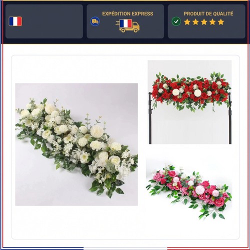Rose artificielle blanche - rose,