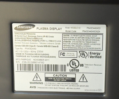 Samsung plasma 720p hd - samsung,