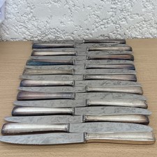 17 Antique Felix Brothers Silver Metal Cutlery Knives 