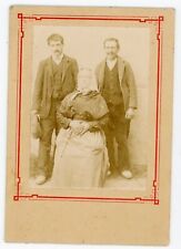 PHOTO Photograph, Mother Scarf on Head Father & Son Standing