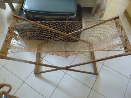 Hamac ancien pliant bois - hamac,