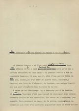 SIMENON - Les Nolépitois  | rarissime dactylogramme | Prov. Bernard de Fallois 