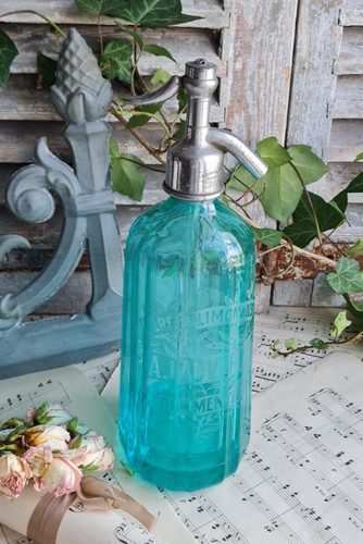 Ancien syphon bleu - syphon,