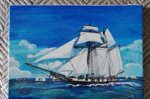 Tableau voilier création - -,