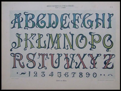 Alphabet art nouveau 1903 - alphabet,