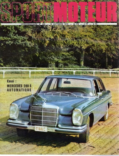 Sport moteur 205 1970 mercedes - sport,